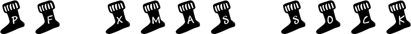 Предварительный просмотр шрифта pf_xmas sock