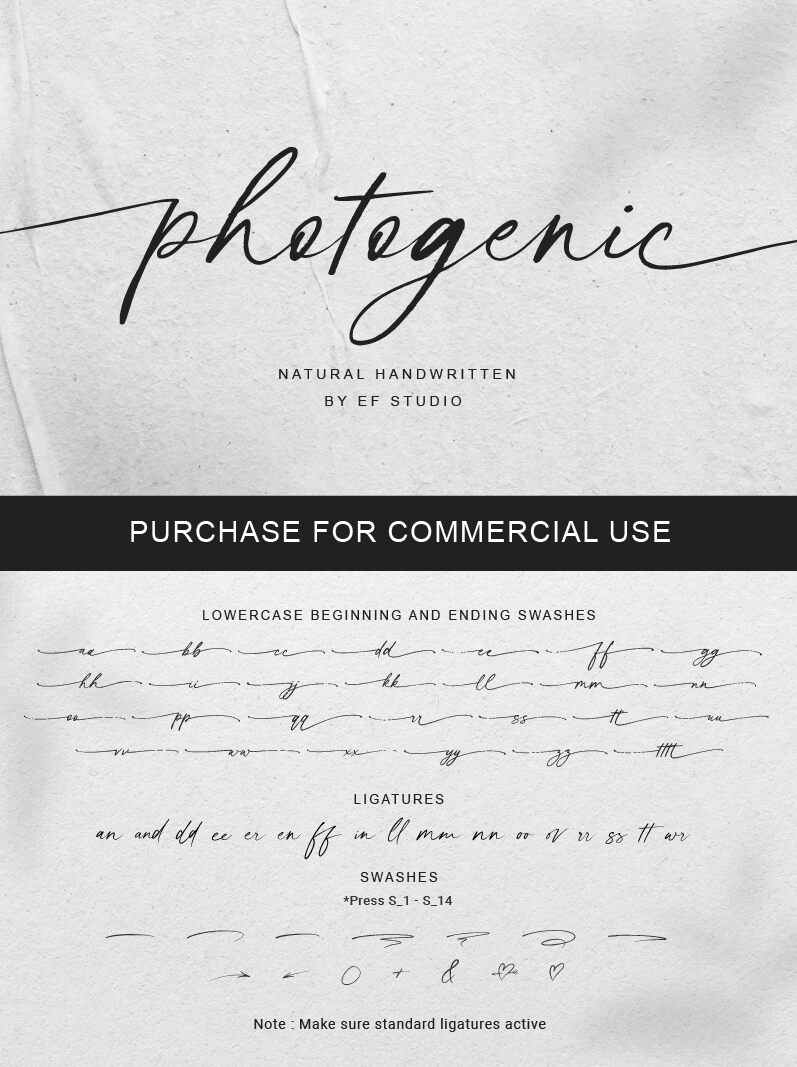 photogenic Schriftart