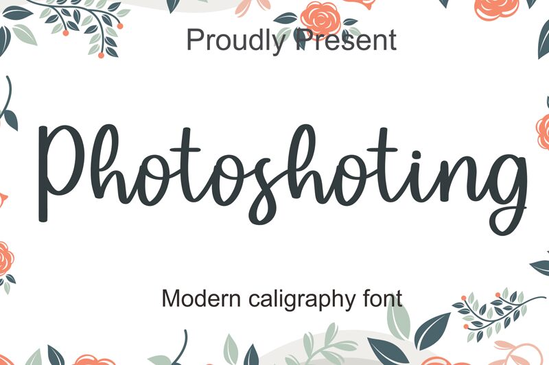 Photoshoting Schriftart