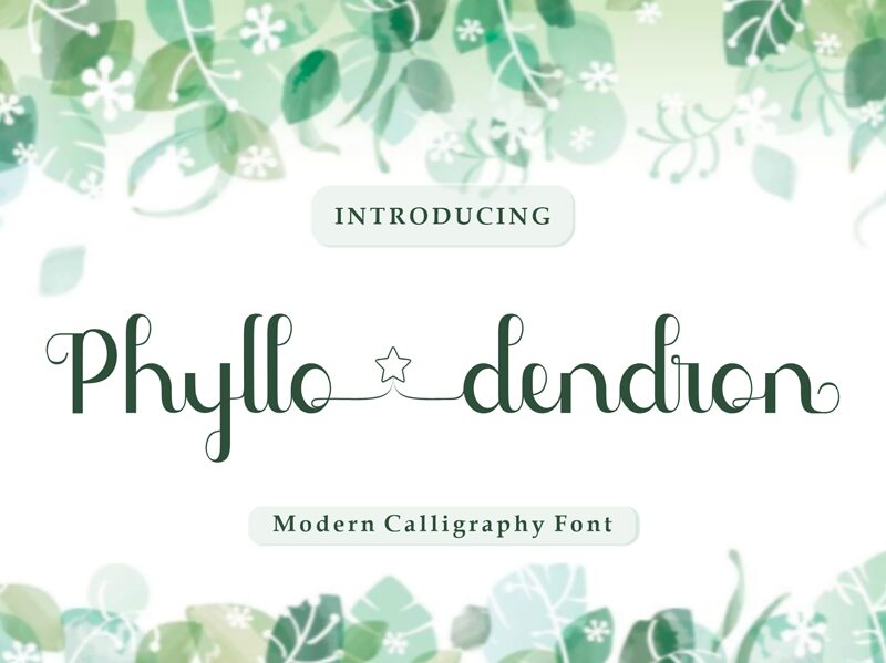 Phyllodendron Schriftart