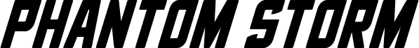 Phantom Storm Spaced Italic font