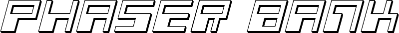Anteprima del carattere Phaser Bank 3D Italic