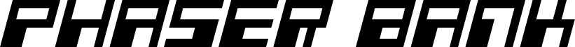 Anteprima del carattere Phaser Bank Bold Italic