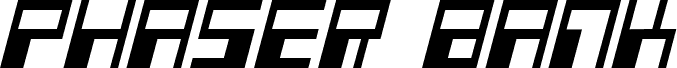 Anteprima del carattere Phaser Bank Condensed Italic
