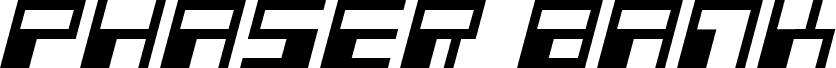 Anteprima del carattere Phaser Bank Italic