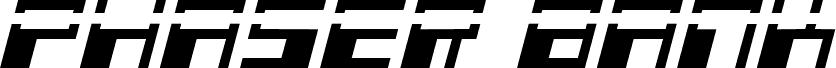 Anteprima del carattere Phaser Bank Laser Italic