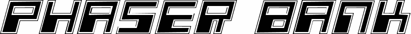 Anteprima del carattere Phaser Bank Pro Italic