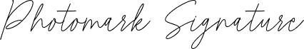 Pré-visualização da fonte Photomark Signature