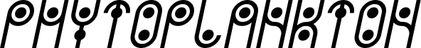 Попередній перегляд шрифту PHYTOPLANKTON Italic