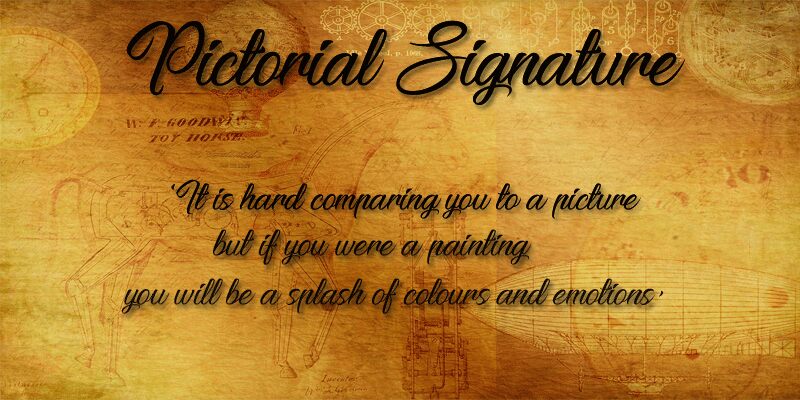 Pictorial Signature Schriftart