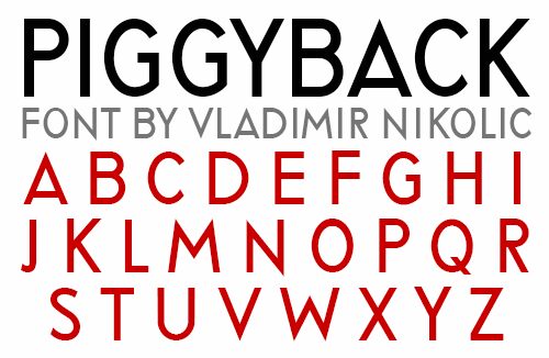 Piggyback 字体