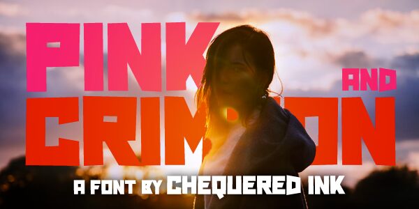 Pink and Crimson Schriftart