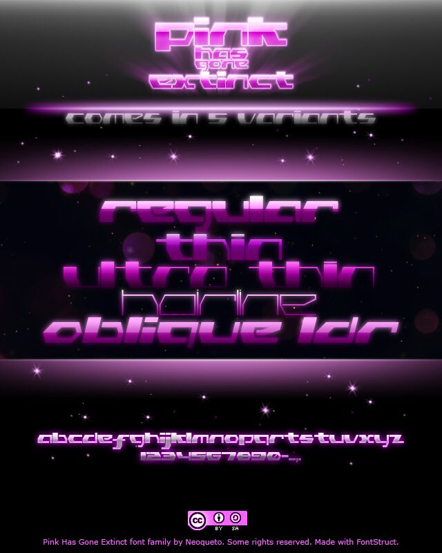 Pink Has Gone Extinct Font