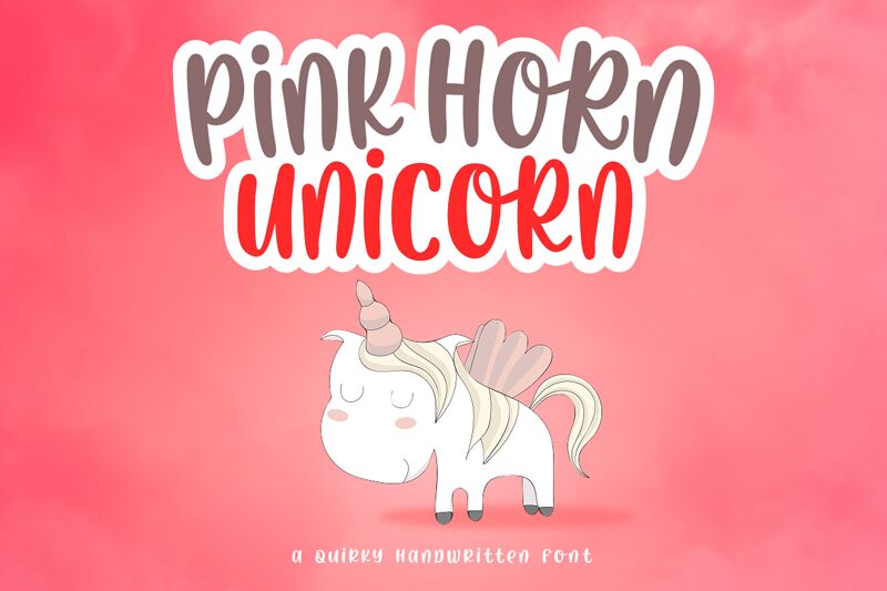 Pink Horn Unicorn Schriftart