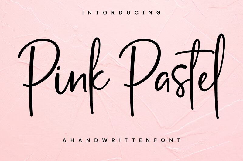 pink pastel الخط