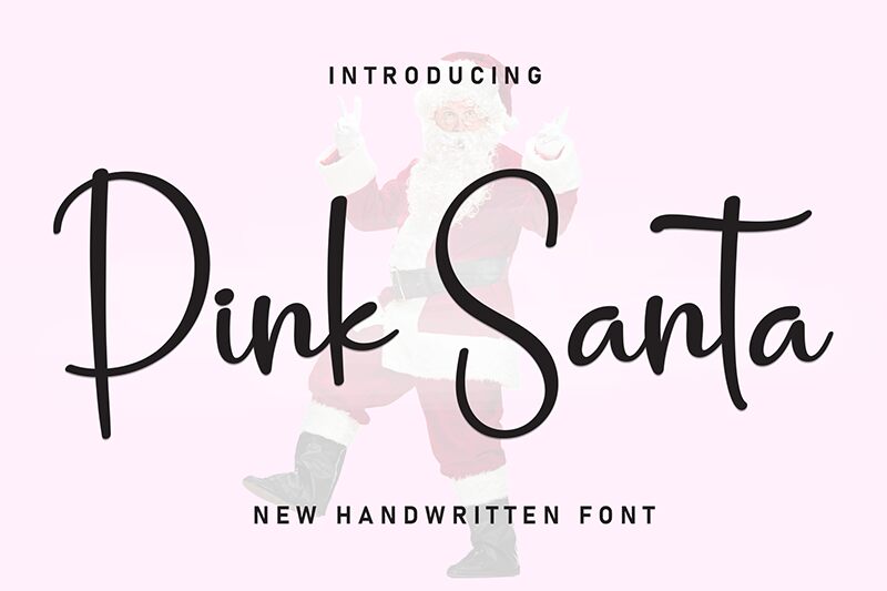 Pink Santa Schriftart