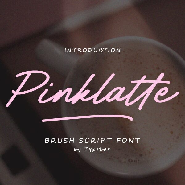 Pinklatte Schriftart