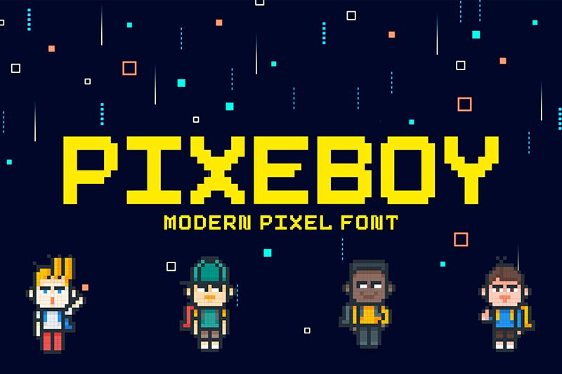 Pixeboy Czcionka