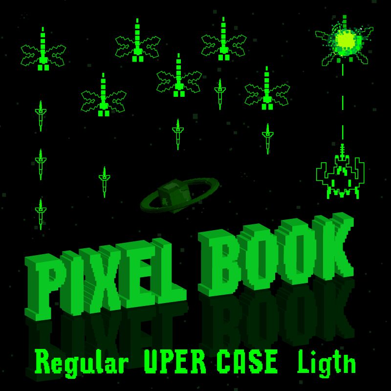 Pixel Book Regular — Prezentace písma