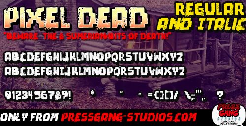pixel dead Czcionka