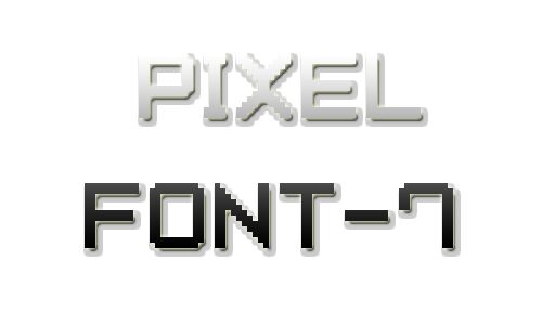 Pixel Font7 Czcionka