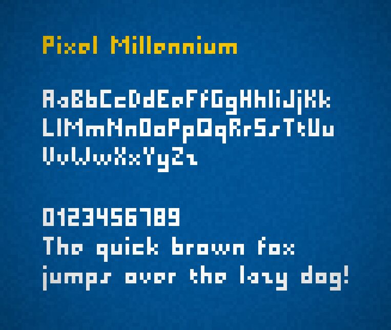 Pixel Millennium Carattere