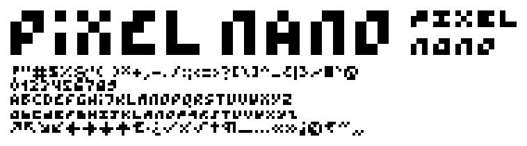 Pixel Nano Czcionka