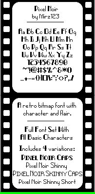 Pixel-Noir Caps Czcionka