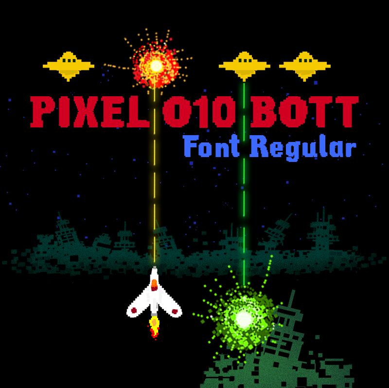 Pixel O10 Bott Regular — Prezentace písma