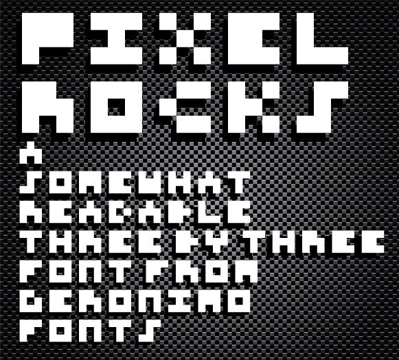 Pixel rocks フォント
