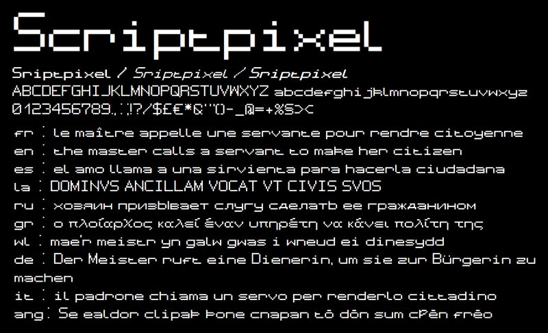 Pixel2D Font