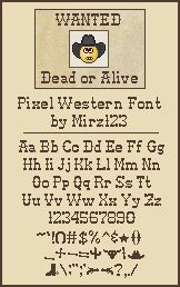 Pixel-Western Czcionka