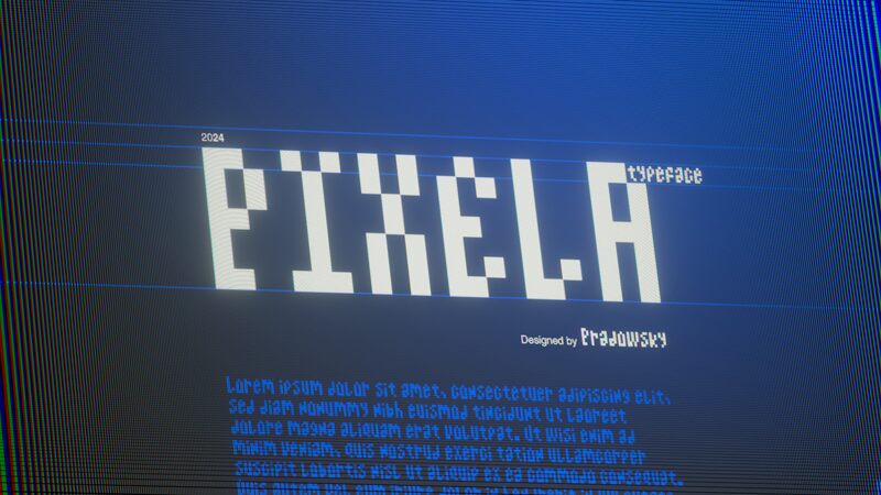 PIXELA typeface Czcionka