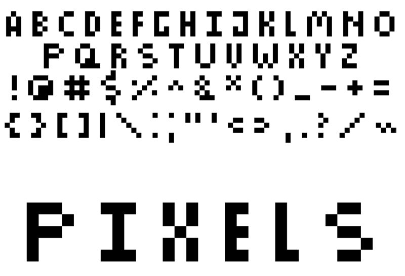 Pixels Czcionka