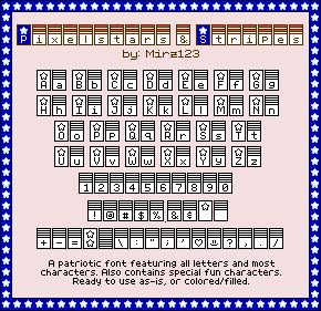 Pixelstars & Stripes Carattere