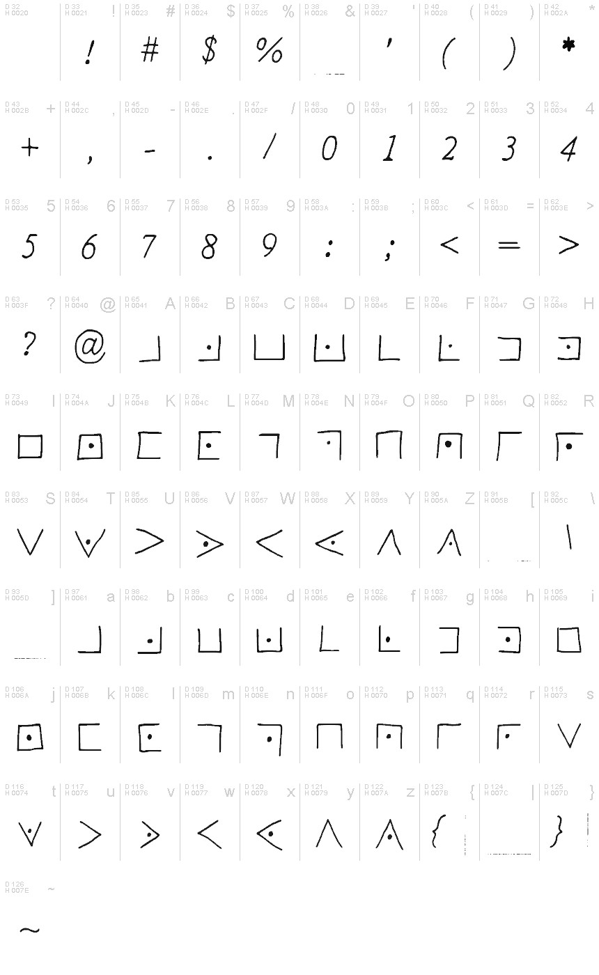 PigPenCodeFont font | Fonts2u.com