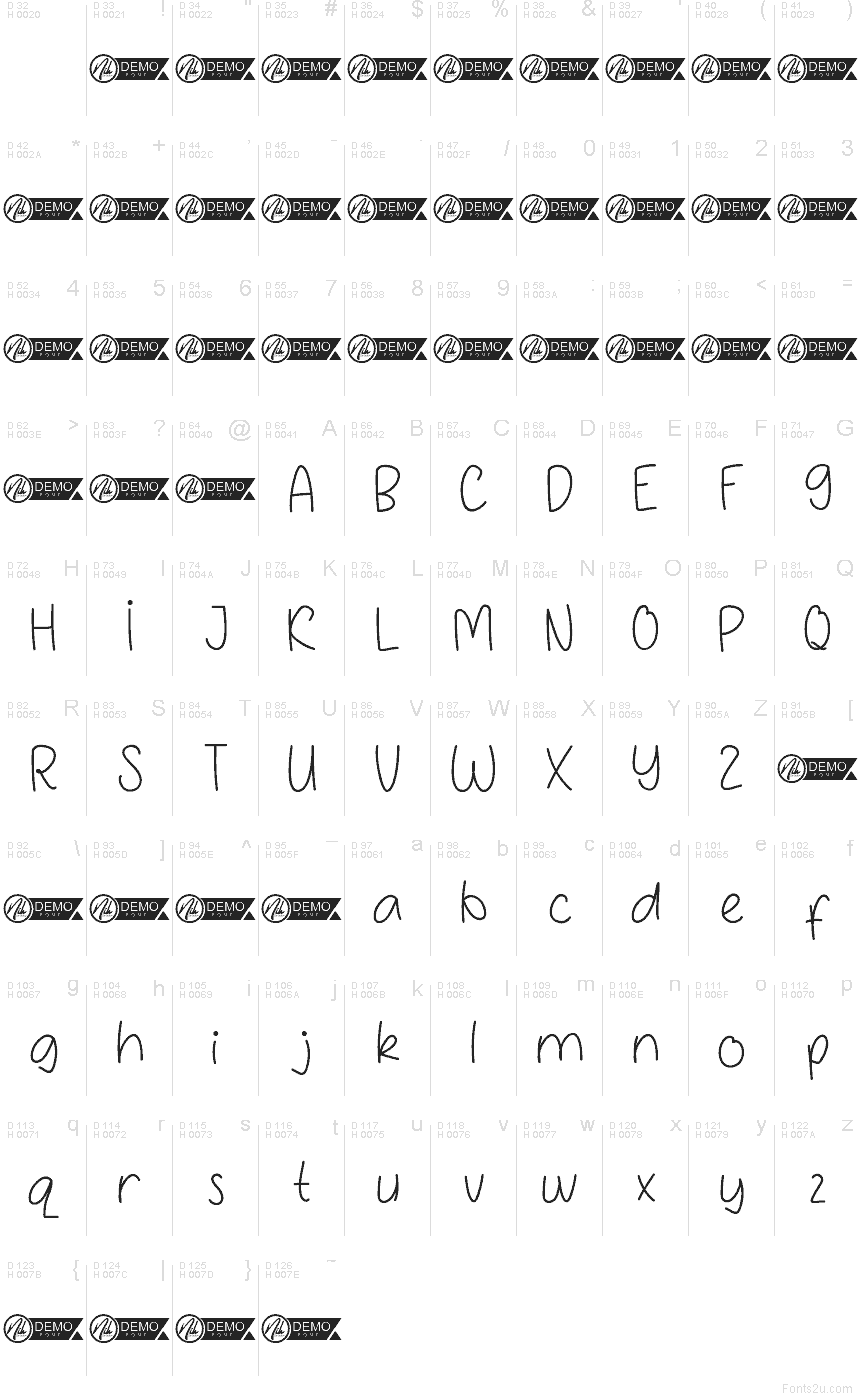 Latin de base - Table de caractères