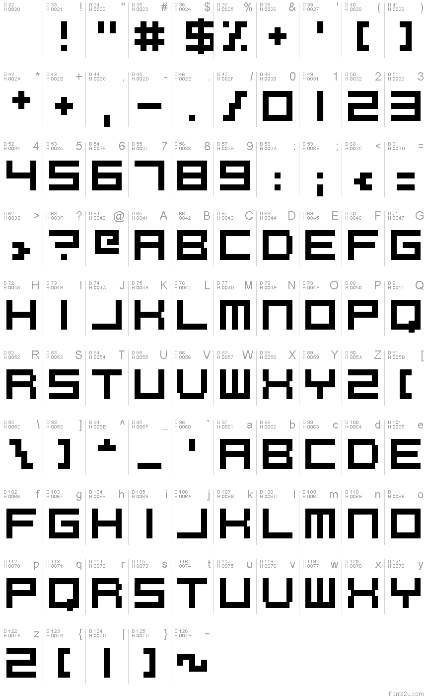 PixelCaps! font