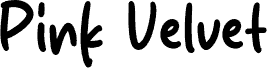 Pink Velvet フォント