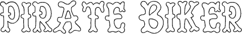Pirate Biker Outline font