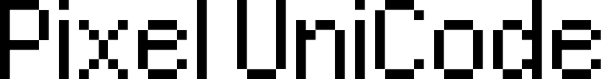 Preview of the Pixel UniCode Regular font