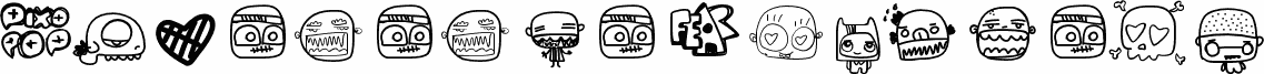 Preview of the PixopopMonstalove font