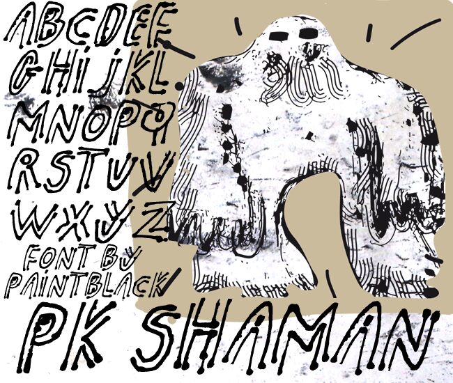 pk shaman Schriftart
