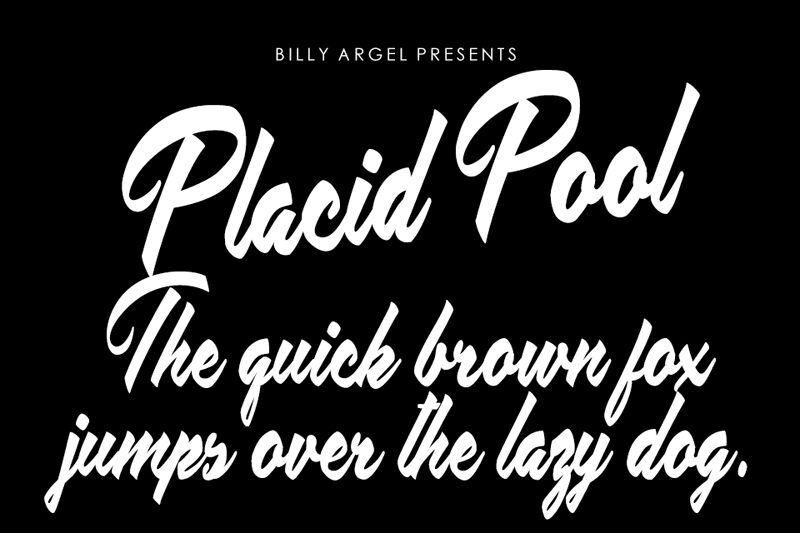 Placid Pool Schriftart