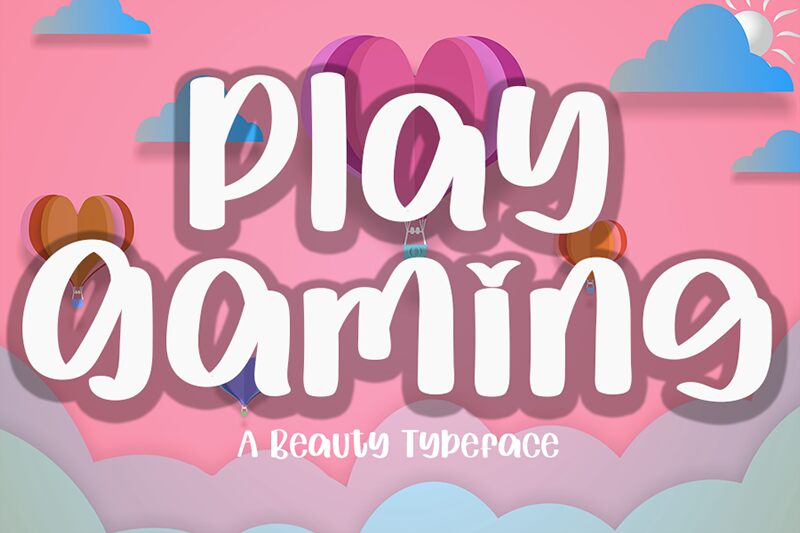 Play Gaming — Prezentacja czcionki