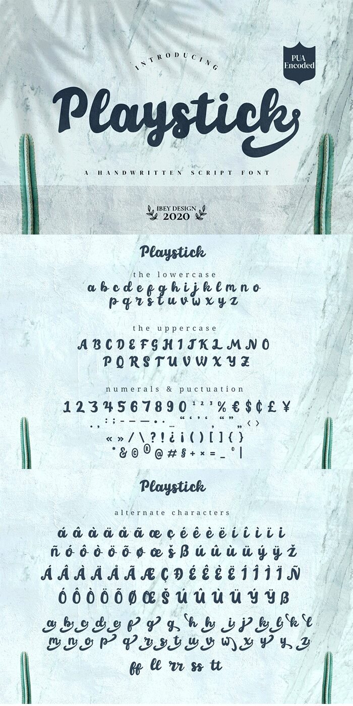 Playstick Schriftart