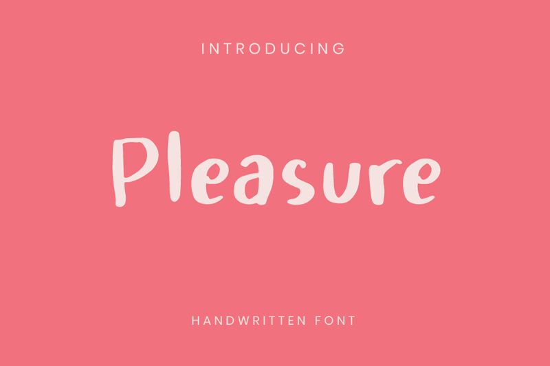 Pleasure Handwritten Font Schriftart