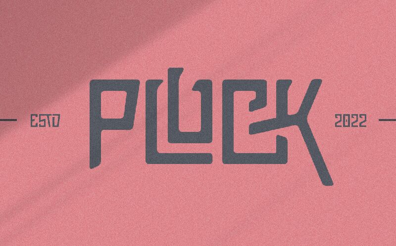 Pluck Schriftart