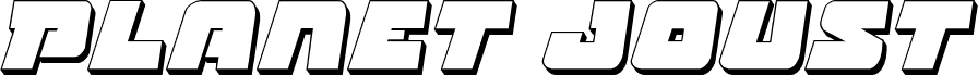 Preview of the Planet Joust 3D Italic font