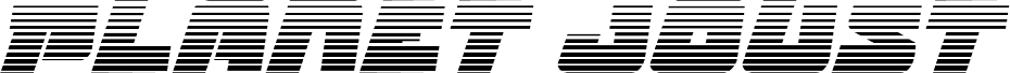 Preview of the Planet Joust Gradient Italic font